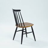 Tapiovaara Fanette style spindle teak chairs, set of 6