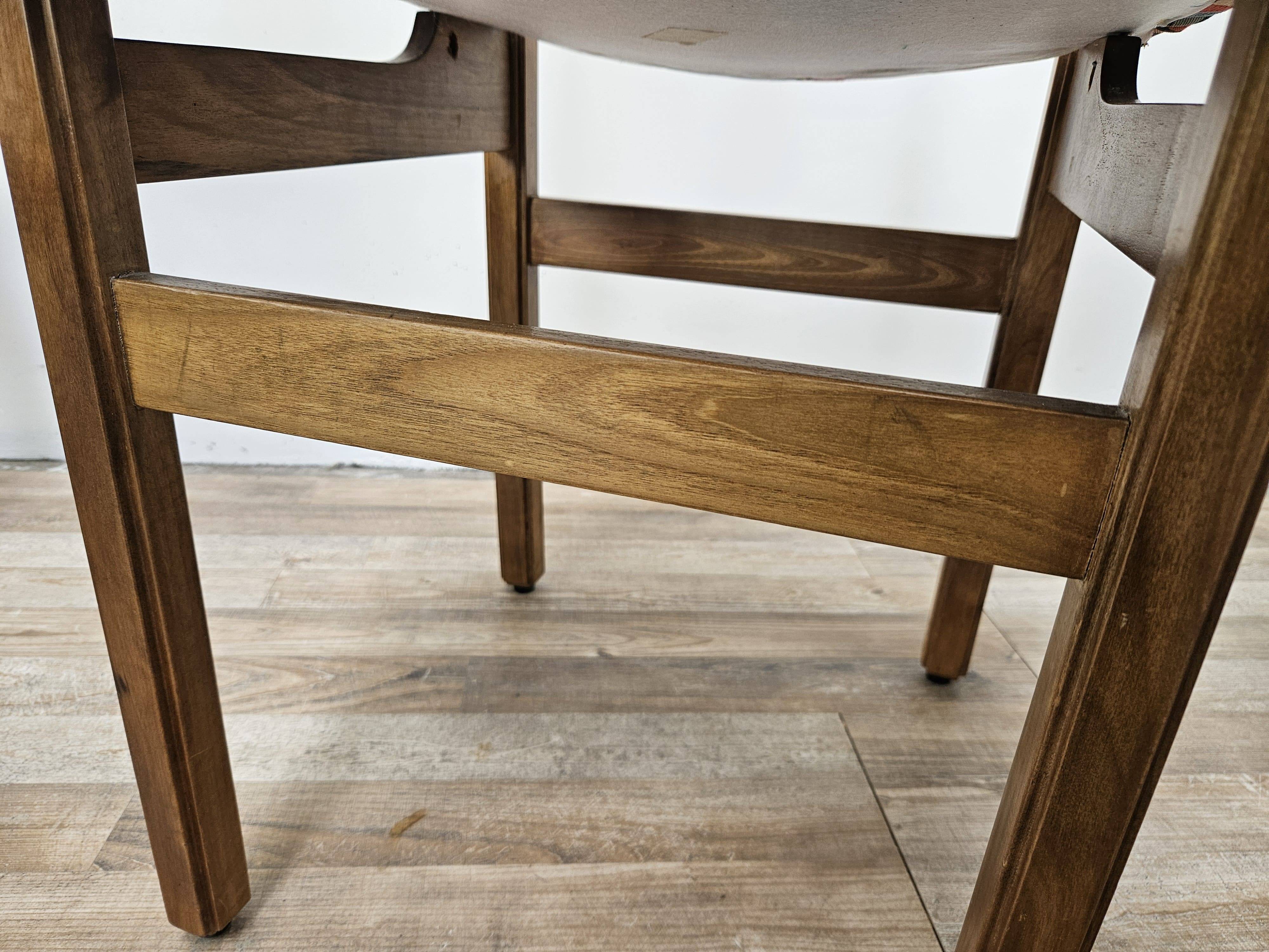 Chaises de salle à manger en hêtre des années 1950 avec assise géométrique