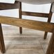 Chaises de salle à manger en hêtre des années 1950 avec assise géométrique