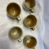 Set of 5 stoneware cups