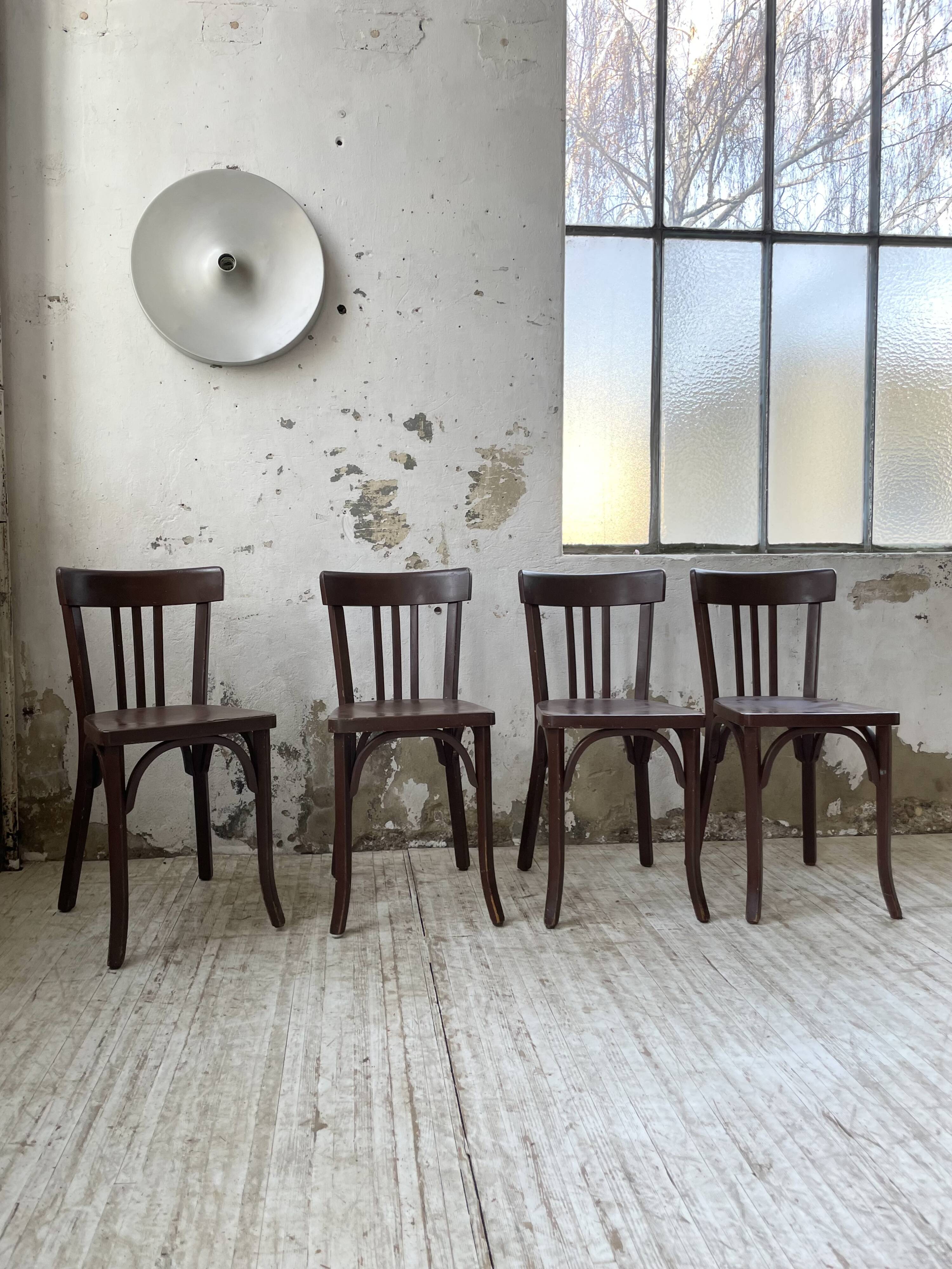 Set of 4 Baumann bistro chairs
