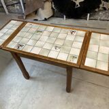 Table extensible en  bois et mosaïque