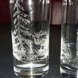 Lot of 6 Moser engraved glasses