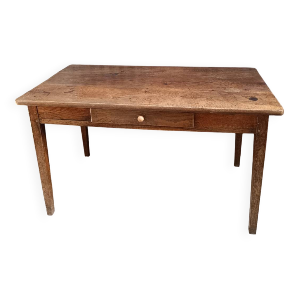 Bureau De Ferme Argos Home 100 Cm – Bois Massif Deux Tons, Neuf