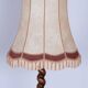 Lampe de sol Art Déco en chêne et textile, tchèque, années 1920.