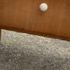 Mid-century brown mahogany bedside table Varia (1950s) with niche and door.
