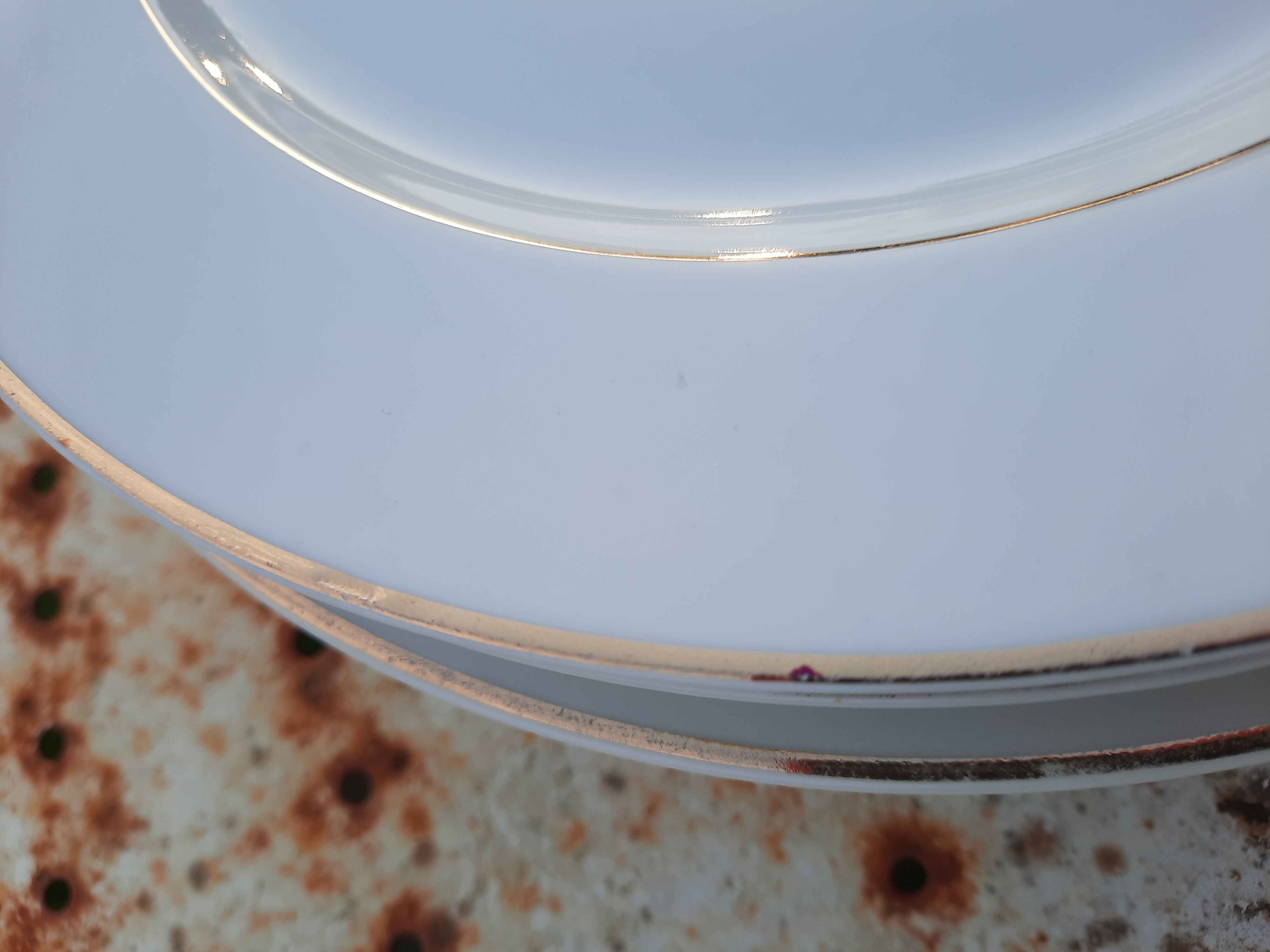 10 white flat plates Limoges