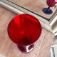 Red and blue blown glass soliflore vase - Murano style - 29 cm