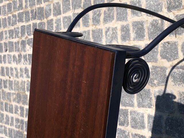 Console fer forgé et bois