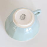 Set of 6 cups of the 1950s, the pottery of Sarreguemines
