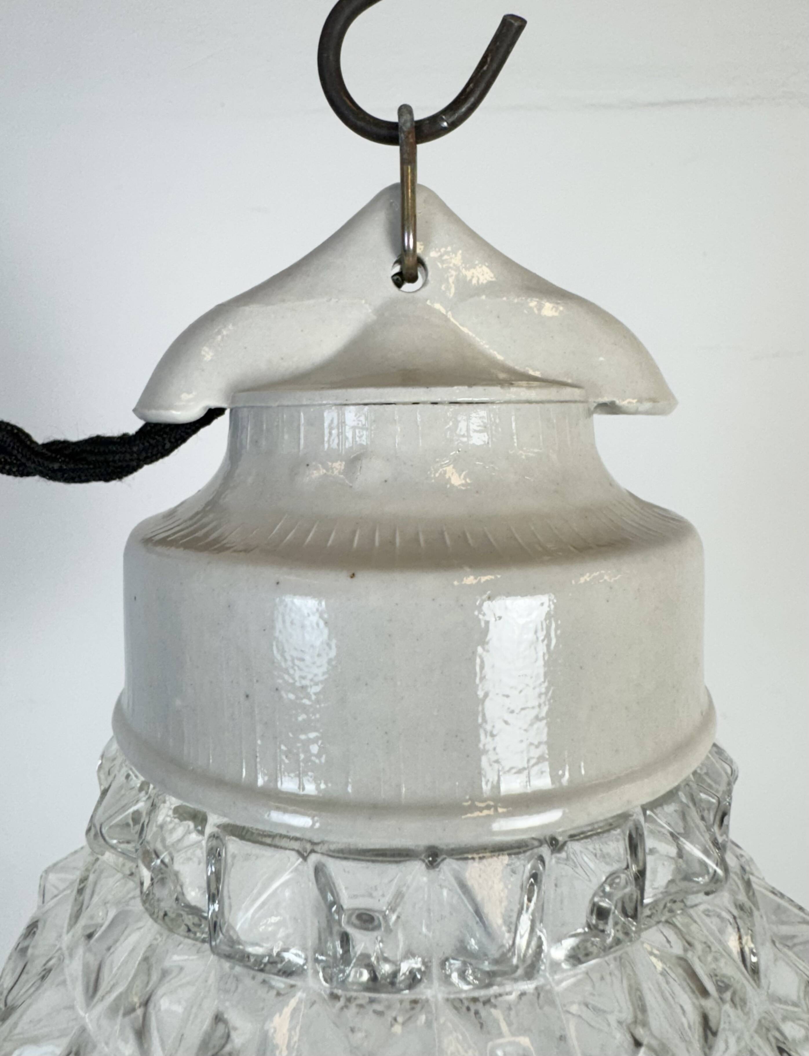 Vintage White Porcelain Pendant Light, 1970s