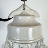 Vintage White Porcelain Pendant Light, 1970s