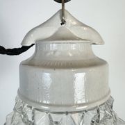 Vintage White Porcelain Pendant Light, 1970s