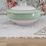 Légumier marli vert d'eau et frise dorée Cafés Lemaire