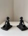 Art Nouveau bookends, Oriental woman, 1900
