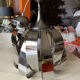 Suspension chrome metal flower