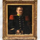 Portrait painting of a young French soldier, 1900