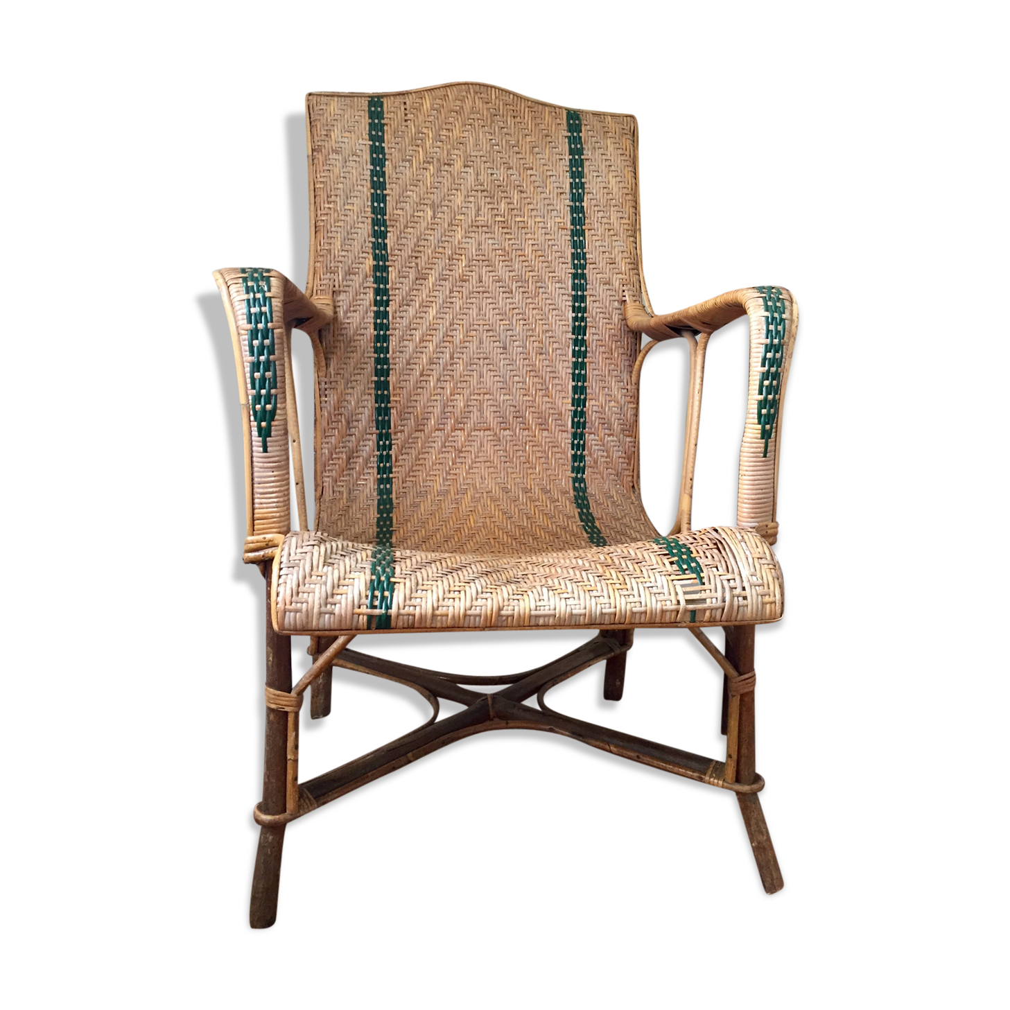 Wicker armchair