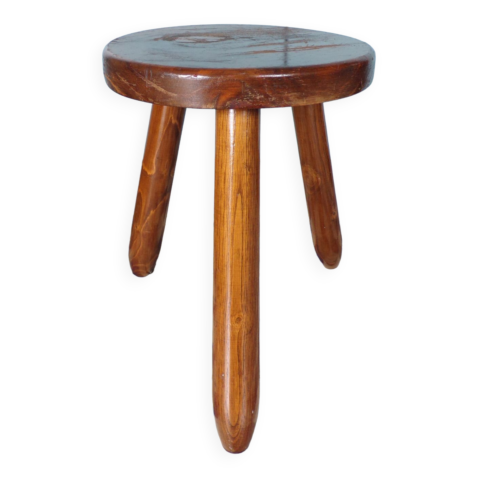 Vintage wooden tripod stool