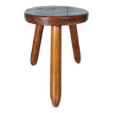 Vintage wooden tripod stool