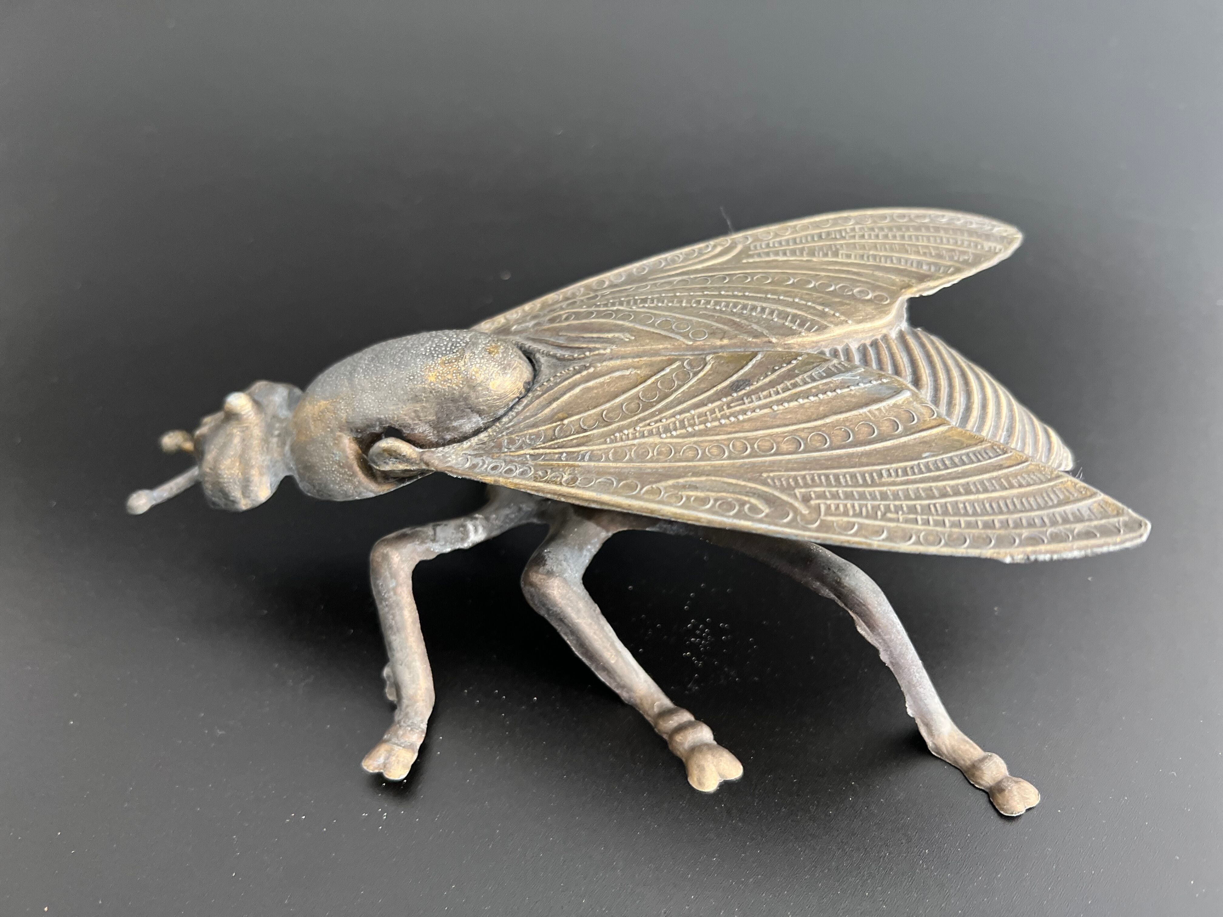 Brass fly ashtray