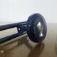 Blue lacquered metal wall coat rack, 1970