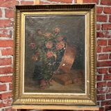 Oil on canvas of a still life