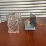 3 molded glass sconces 1950