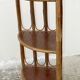 Étagère d'angle bambou et rotin vintage 1970
