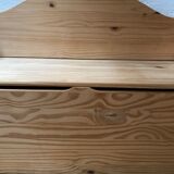 Natural wood bench chest