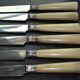 6 old table knives signed J Ott Coutellerie de Colmar