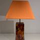 Pair of Plexiglass Lamps Imitating Tortoiseshell, French Work,
