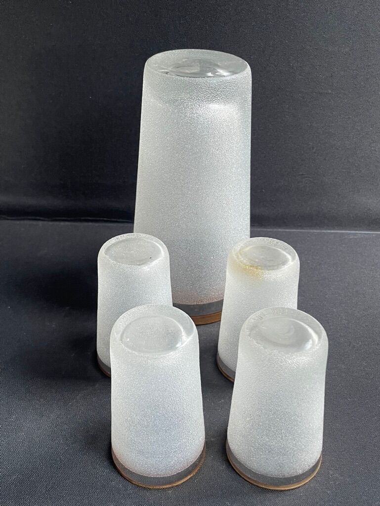 Pitcher and 4 glasses – Mid XXth