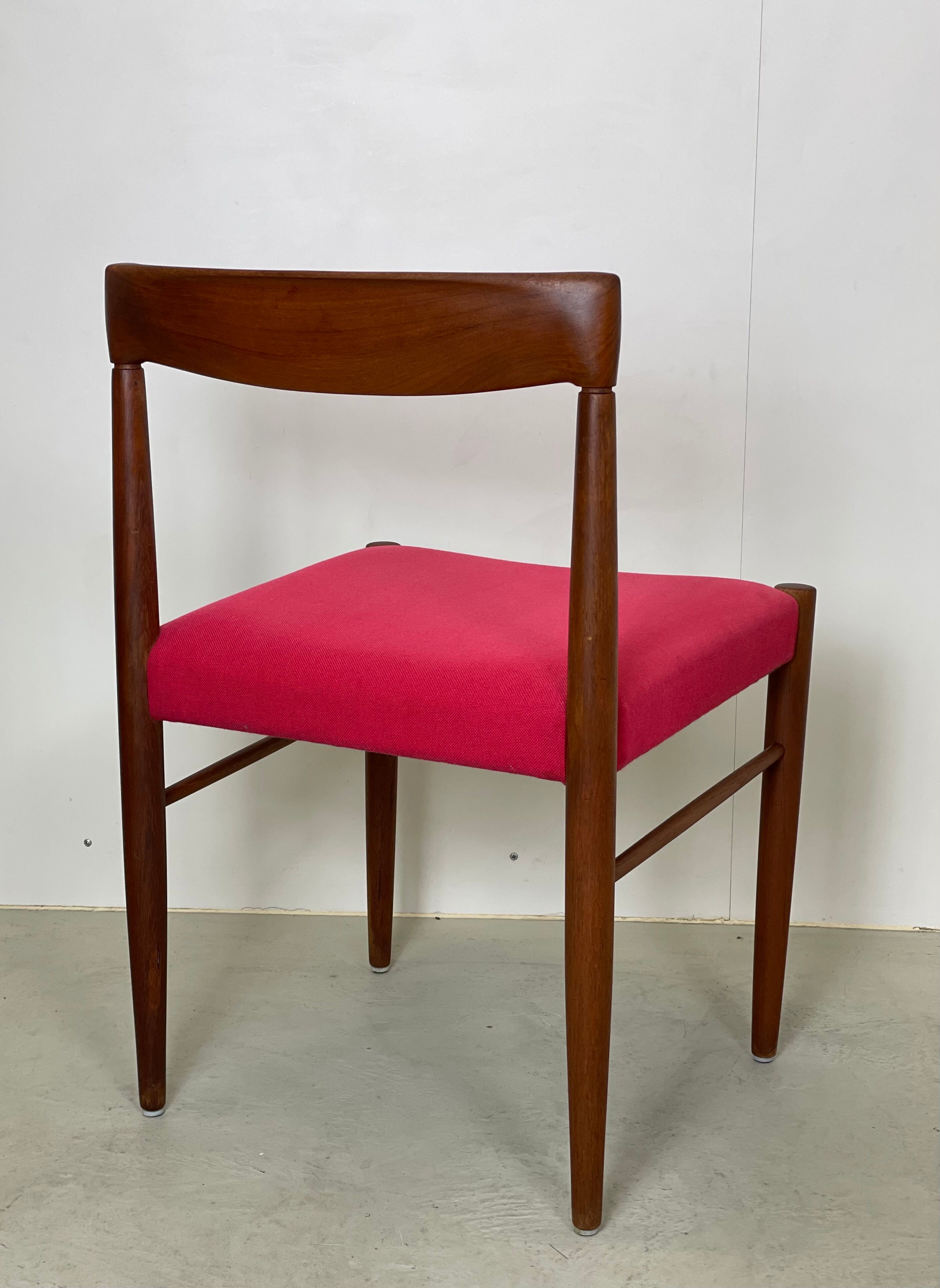 3 teak dining chairs by H. W. Klein for Bramin, 1960s