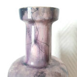Vintage cracked ceramic bottle vase