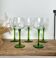 5 mouth-blown Alsace glasses, grape decoration