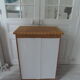 Meuble vintage 2 portes, faible profondeur en bois marqueté finition cirée