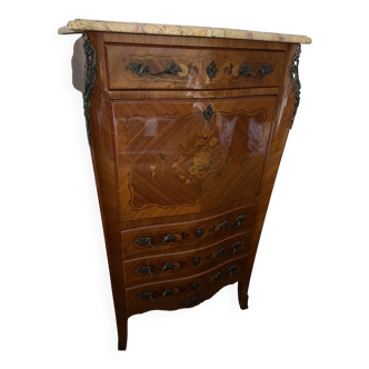 Mahogany marquetry secretary