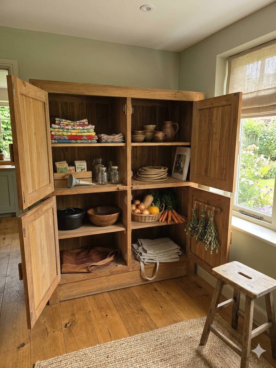 1980s teak 4-door sideboard