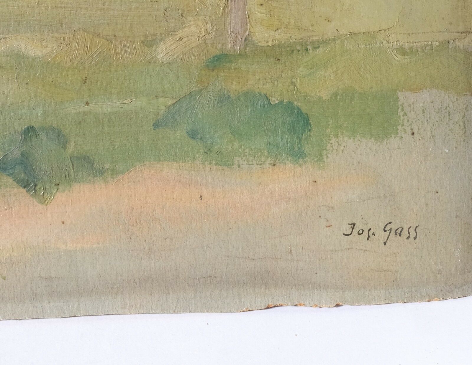 Painting by Jos Gass (XX) - provencal landscape oil on cardboard