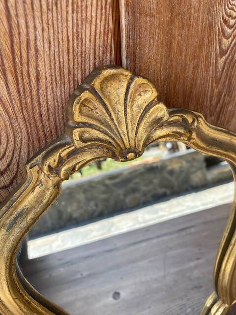 Small antique gilded mirror 30x22cm