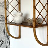 Rattan wall shelf 1960