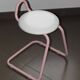 80's design stool in pink tube