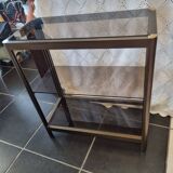 Console design en verre fumé vintage