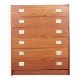 Cherry chest of drawers, 70s, Danish design, made in Denmark