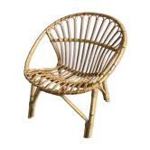 Adult rattan shell armchair
