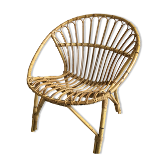 Adult rattan shell armchair