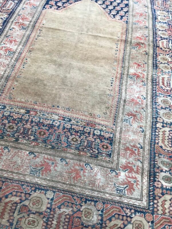Former carpet Turkish Panderma finely done hand 120 X 177 CM