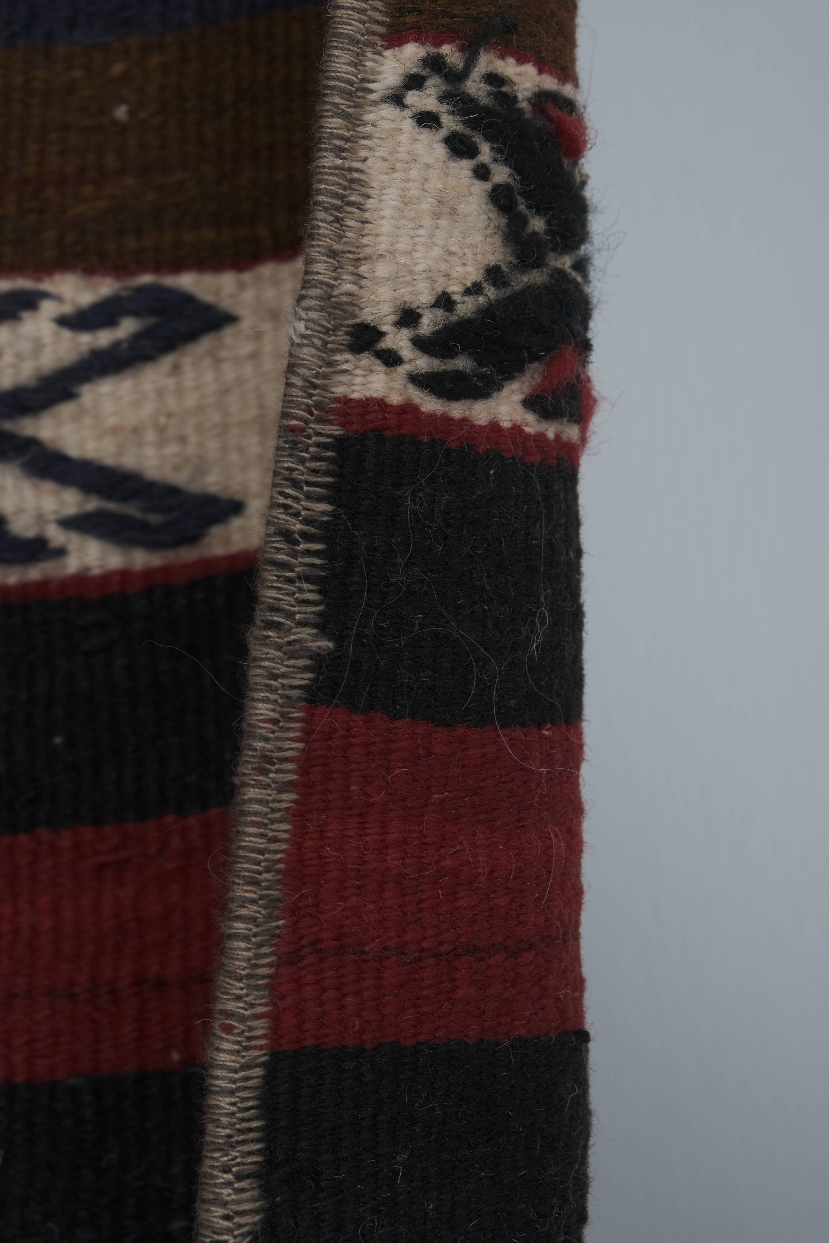 Early 20th Century Gabbeh Stair Kilim Runner with Horizontal Stripe