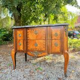 Commode en marqueterie d’époque transition fin du xviii eme siècle